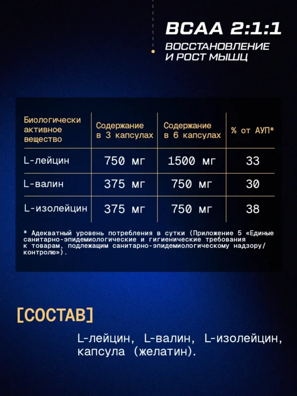 BCAA капсулы 2-1-1 — фото 5