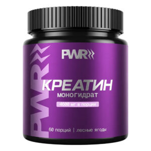 Креатин моногидрат PWR, лесные ягоды, банка 300 г Креатин моногидрат PWR, лесные ягоды, банка 300 г